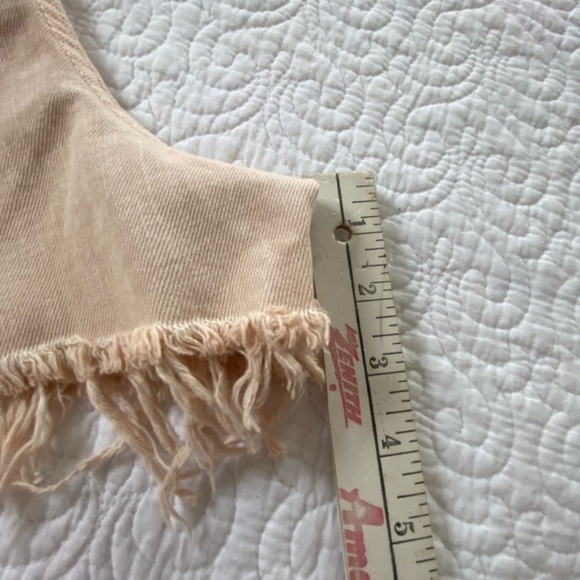 Hollister Short Shorts Light Orange Distressed Embroidery Size 13/31 - Picture 14 of 14